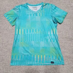 Patagonia Daily Capilene Baselayer T-Shirt‎ Top Womens Small Blue Green